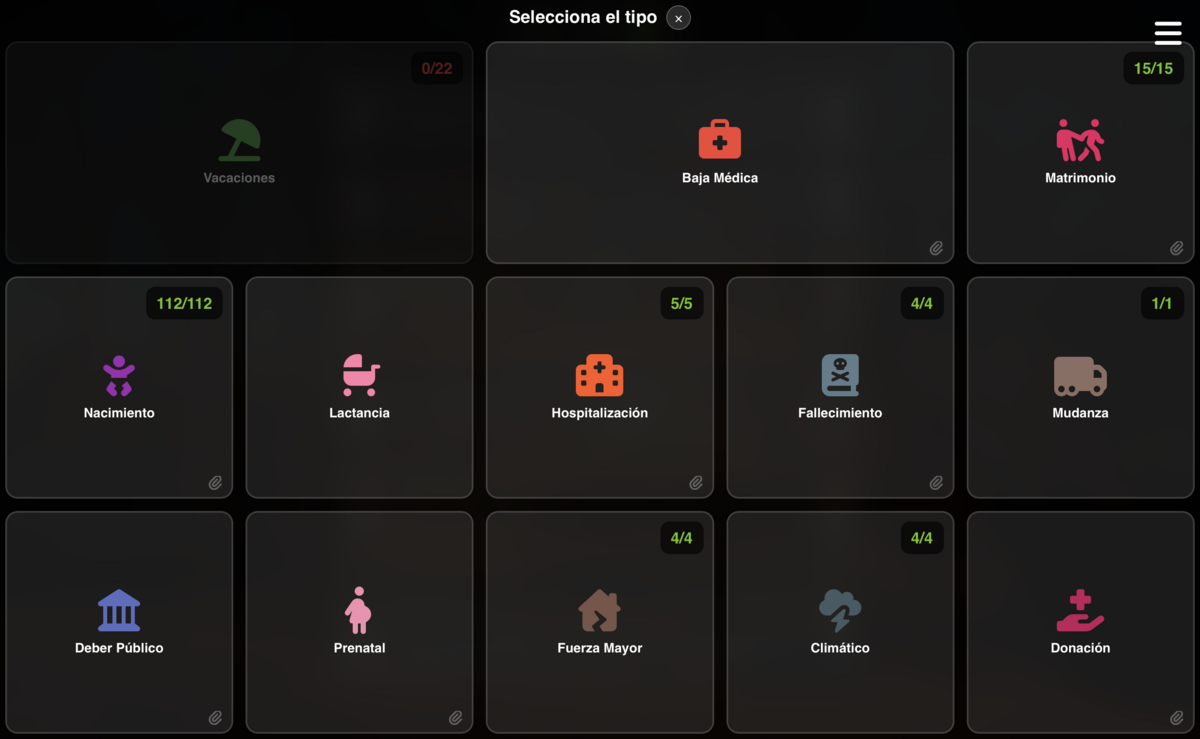 Formulario de vacaciones